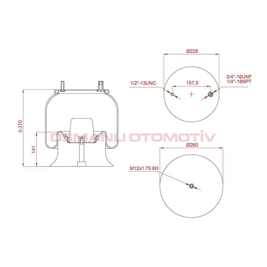 AIR SPRING WITH PLASTIC PISTON ED 14156KP10 SUSPENSION AIR