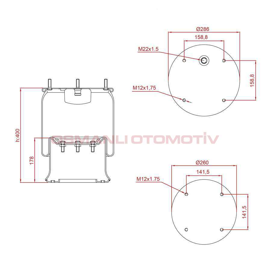 0036158E KOMPLE KÖRÜK METAL PİSTONLU